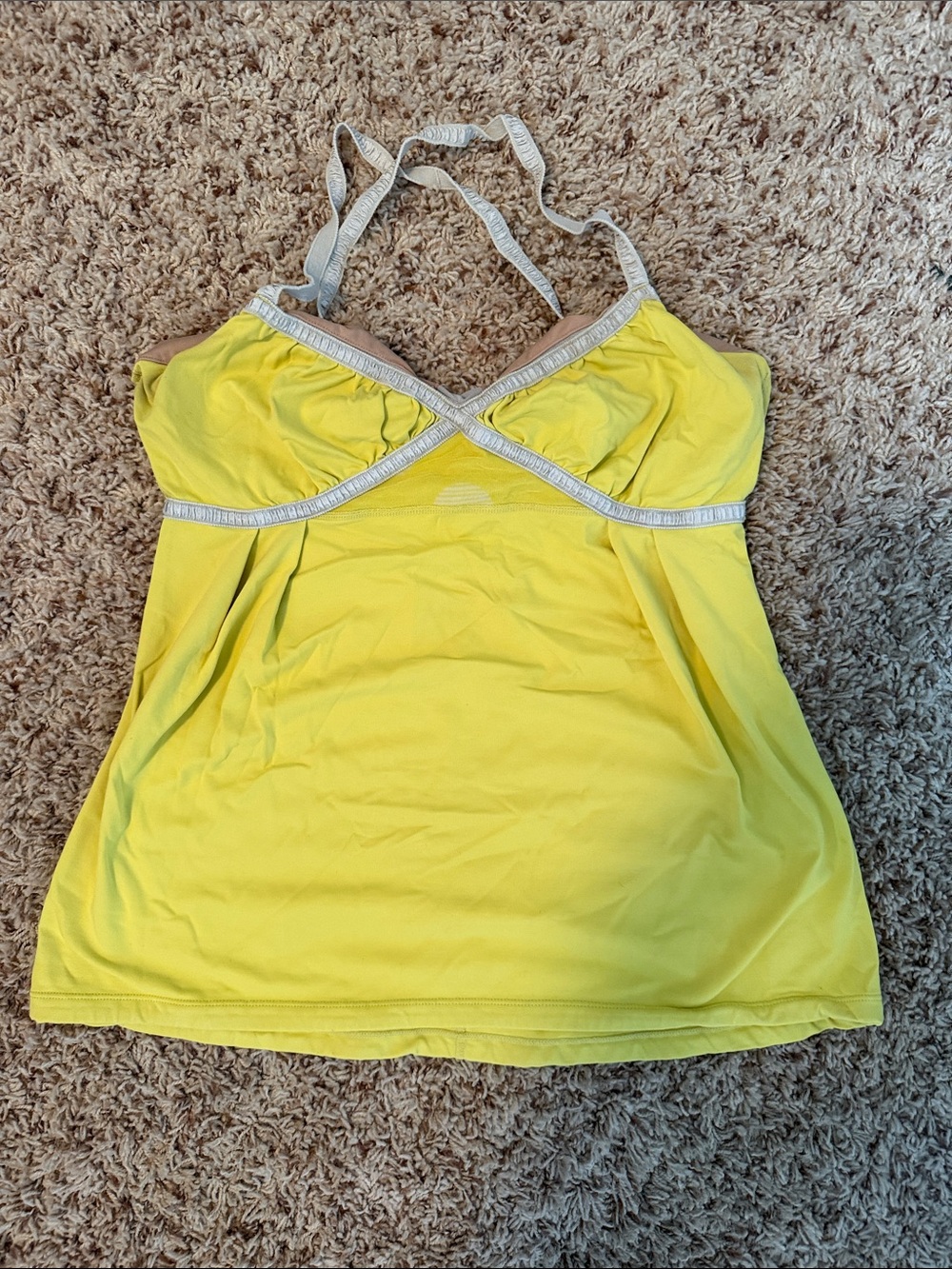 lululemon athletica Yellow Tank Top with White Trim